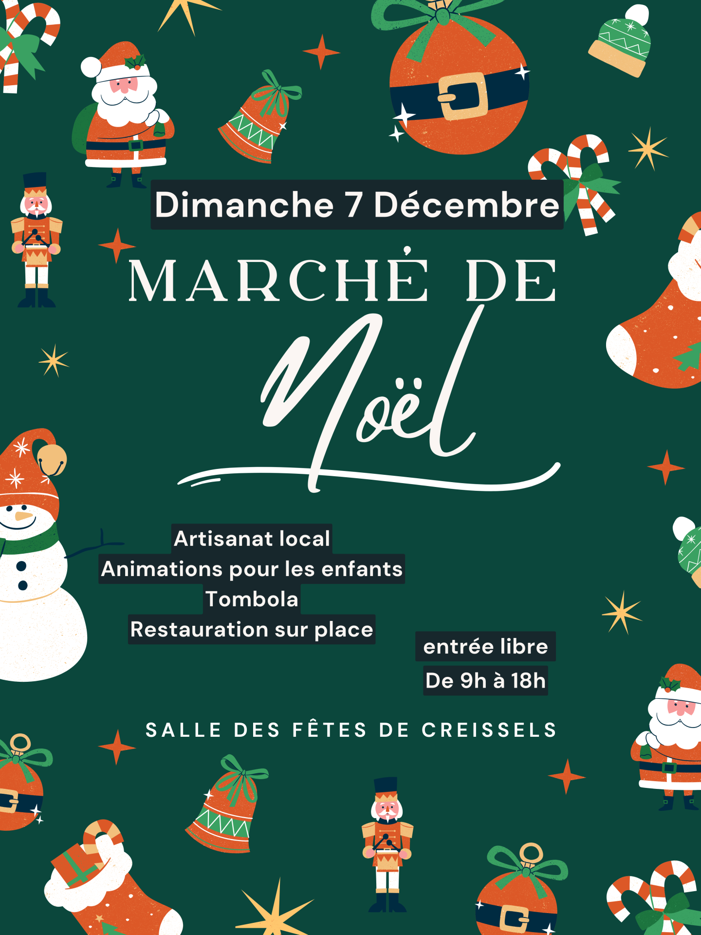 Lire la suite à propos de l’article Marché de Noël dimanche 7 décembre
